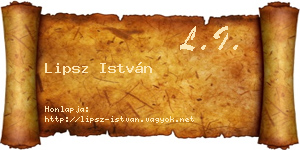 Lipsz István névjegykártya